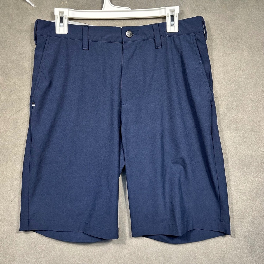 Adidas Golf Shorts‎ Mens 32 Navy Blue Performance Stretch Flat Front Excellent